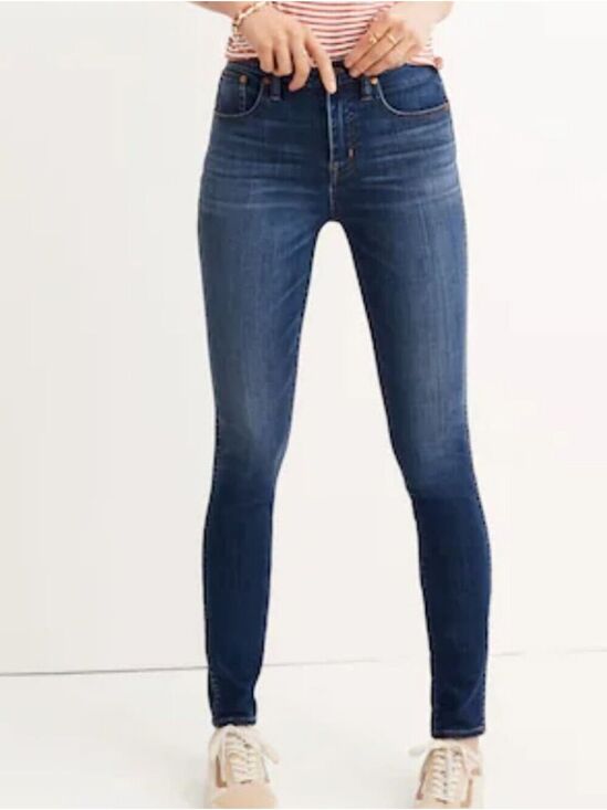 Madewell Denim - Madewell 10" High-Rise Skinny Jeans Medium Wash Denim Size 29 Whiskering
